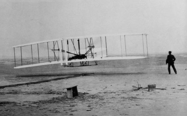 2. When the Wright brothers took a photo of their 59 second, 852 foot flight, they did so because they didn't think anyone would believe them.