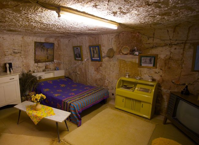 Here is a bedroom.  I guess if you ever feel cramped you can just grab a shovel and dig a closet or two.