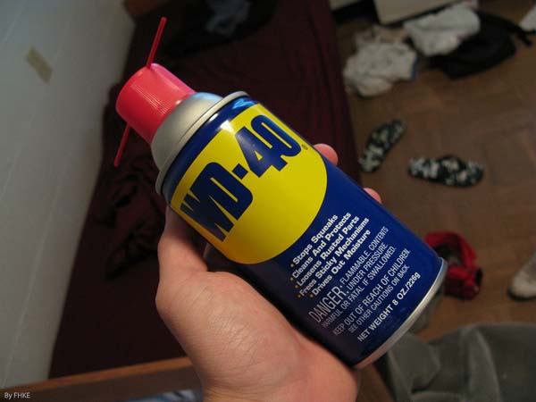 11.) Use WD-40 to: silence squeaky doors, lubricate stuck windows and remove crayon marks from walls.