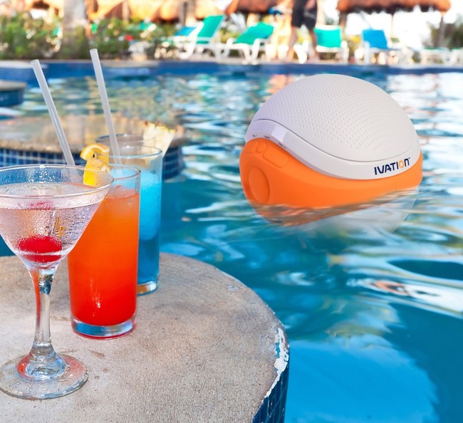 6. Pump up the summer jams with this <a href=
"https://www.amazon.com/dp/B00GZ7PSOA/?tag=059-20" target="_blank">waterproof floating speaker</a>.