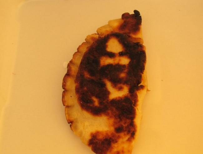 On Sept. 13, 2014, Jesus decided to say hello to Mary Moroz in pierogi form.