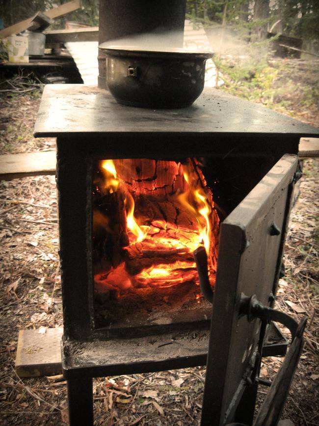 Tiny stove, big warmth.