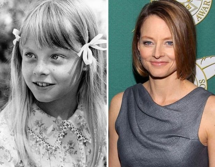 15.) Jodie Foster - 1973 and now.