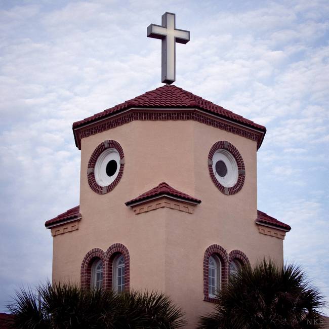 You're such a chicken...er, church.