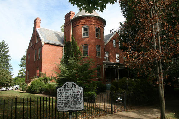 John Brown was a famous abolitionist and was hung in Charles Town, WV in 1859. One of his captors bought the land around where Brown was hung and was kind enough on it to build a mansion there. Needless to say, its super-duper-racist-haunted, guys. It can be yours for just for $1,200,00.