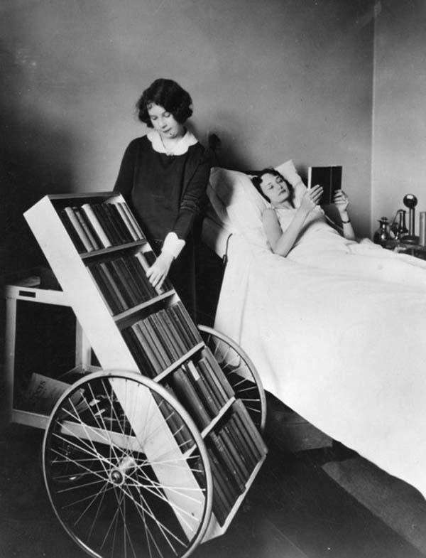 15.) The LA Public Library's bookmobile program for the sick (1928).