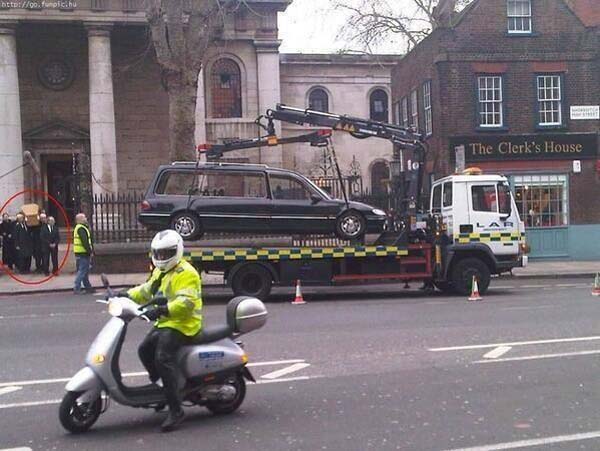 2.) Getting your hearse towed.