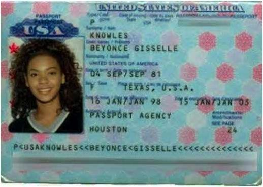 27.) Bonus! A not so vintage Beyoncé passport.