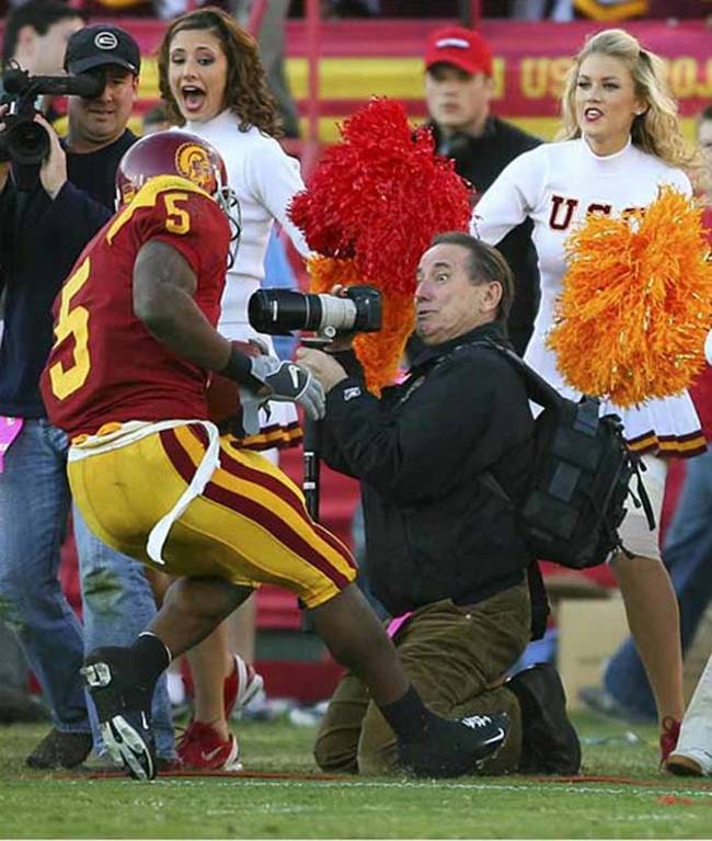 3.) That cameraman actually looks more terrified than the cheerleaders.