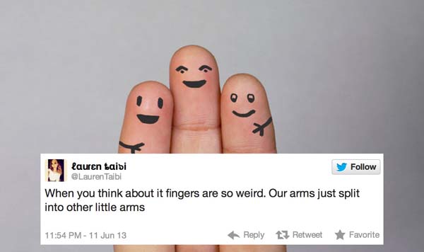 6.) FINGERS? So weird.