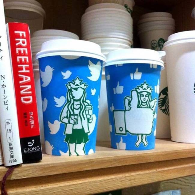 Twitter and Facebook Starbucks.