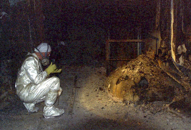 37.) Mass of melted nuclear fuel in the aftermath of the Chernobyl nuclear disaster.