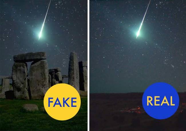 5.) How anyone thought this photo was real is beyond me. The original is a picture of a meteor over Oklahoma in 2008.