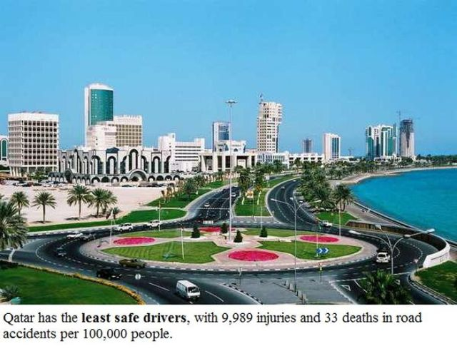 10.) I hope you never drive in Qatar.
