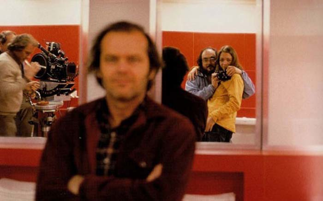 16.) Stanley Kubrick takes a selfie with his daughter.