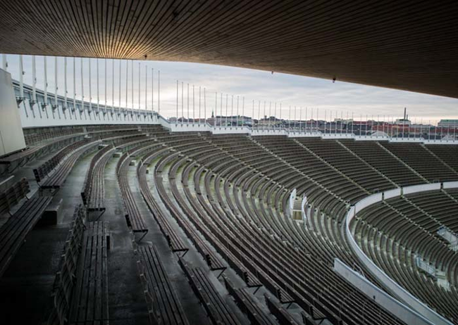 Olympic Stadium from the 1952 Summer Olympics in Hellsinki, Finland.