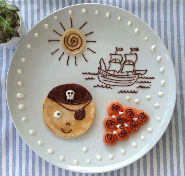 Yarr, a pancake pirate.