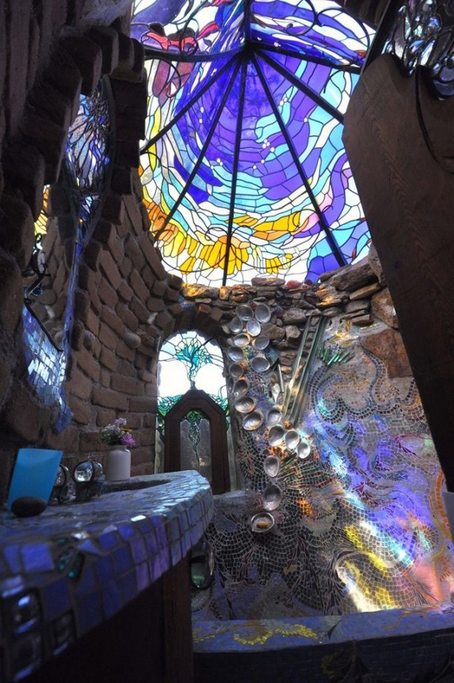 10.) Stained Glass Shower.