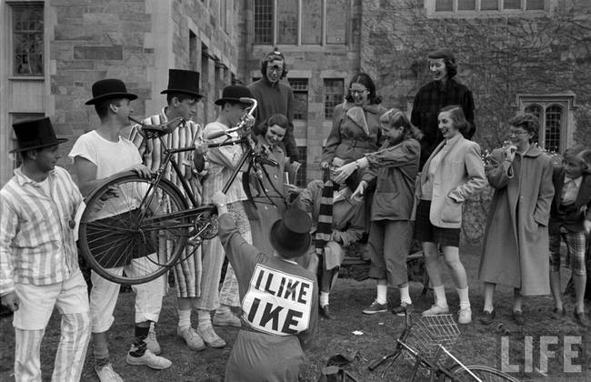 7.) The Yale-Vassar Bike Race in 1952.