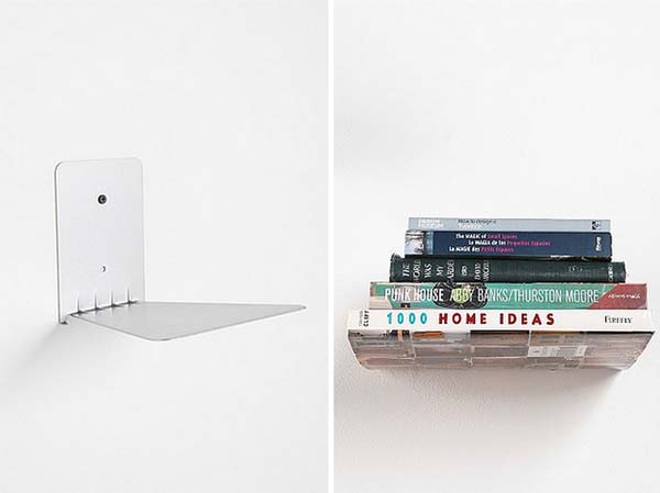 3.) This clever bookshelf makes it look like your books are floating.