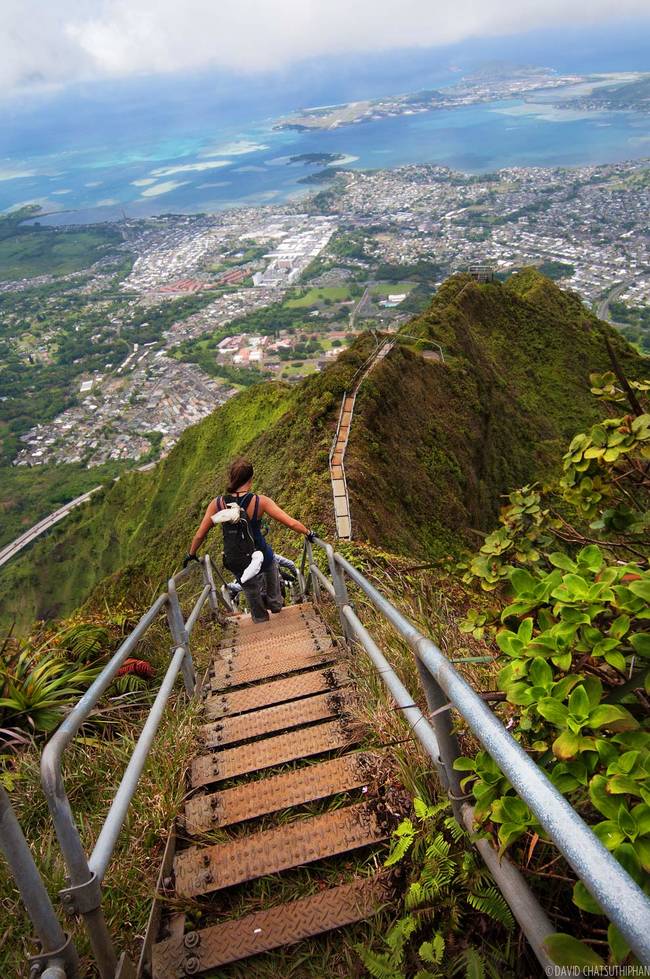 8.) Haiku Stairs, Oahu, Hawaii