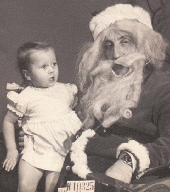 Santa looks a little strung out.