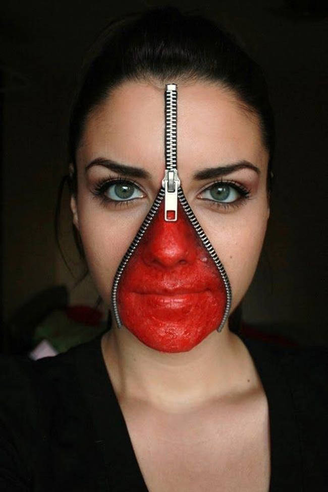 11.) Zipper face.