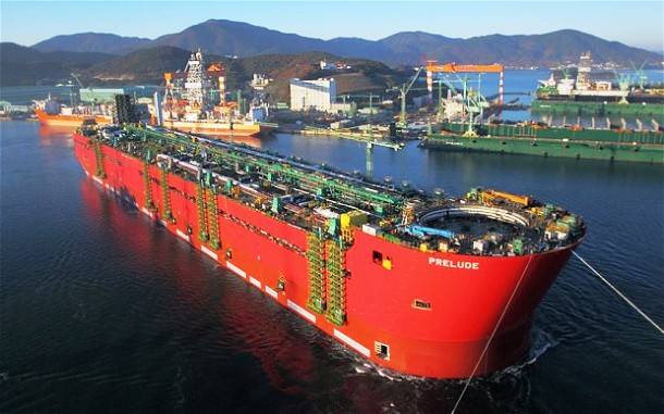 The world's largest floating vessel is the giant ship Prelude, which is longer than the height of the Empire State Building (1,601 feet). It hasn't launched yet, but it will serve Western Australia in 2017.