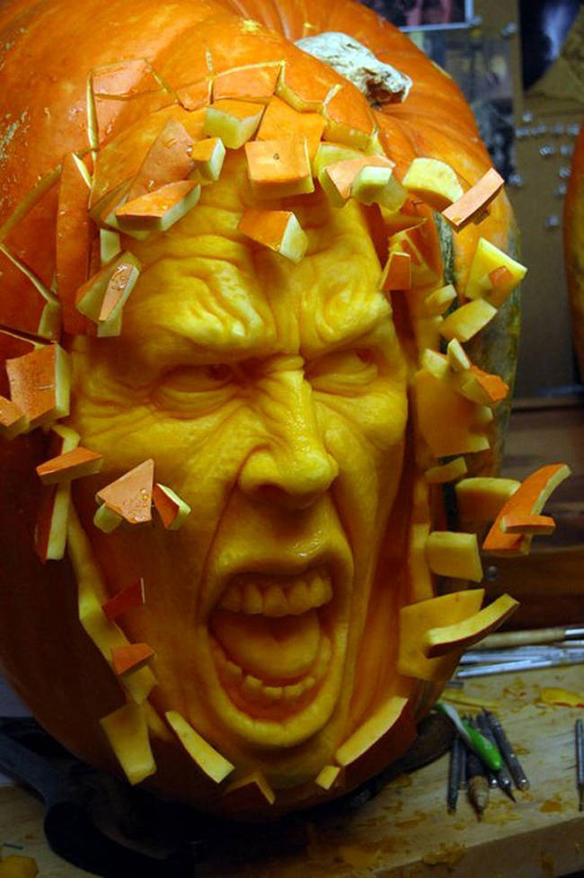 39.) You'd look this mad if you tried to breathe through a pumpkin, too.