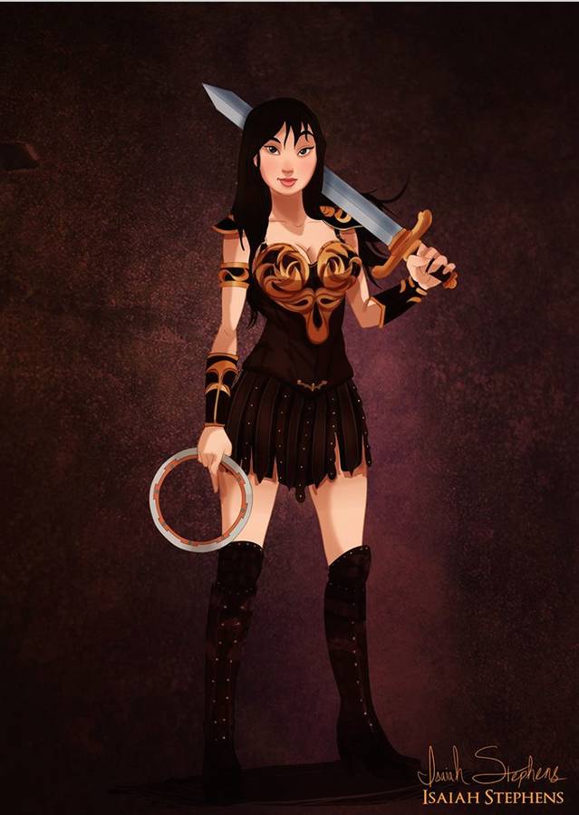 Mulan as Xena, Warrior Princess