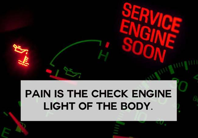 1.) That's one heck of a check engine light.