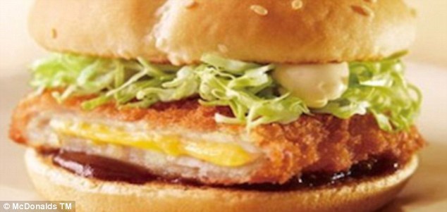 17. Japan's Cheese Katsu Burger is a pork patty stuffed with cheese.