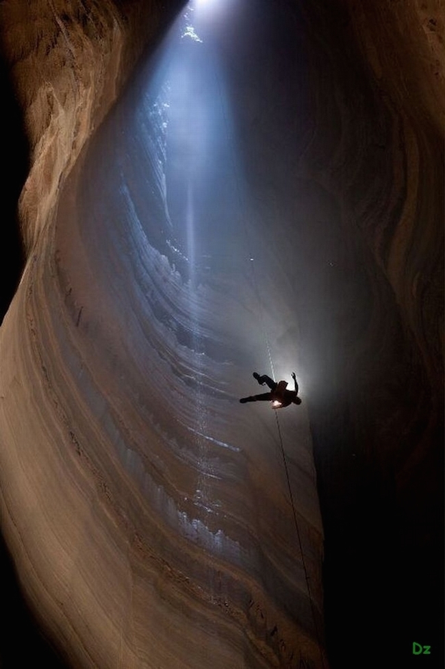 The current official depth of the Krubera Cave was recorded by Ukrainian diver Gennadiy Samokhin in 2012.