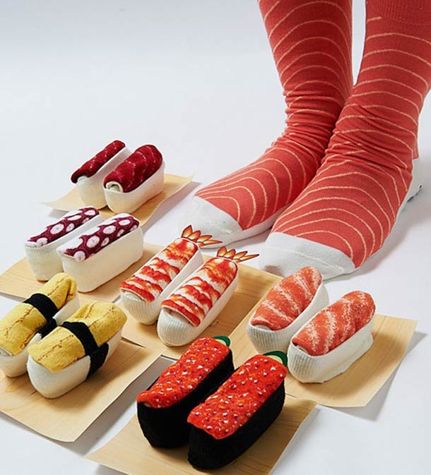 Ladies and gentlemen, meet the world's first line of "sushi socks".