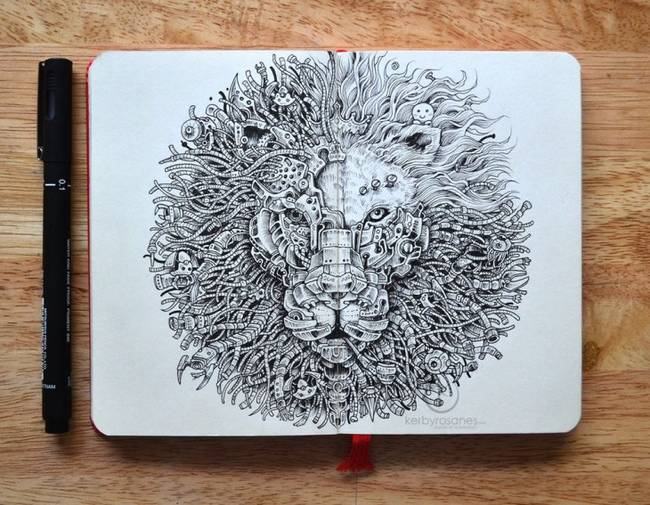 These sketches by Kerby Rosanes are absolutely incredible. The amount of detail in each doodle is mesmerizing.