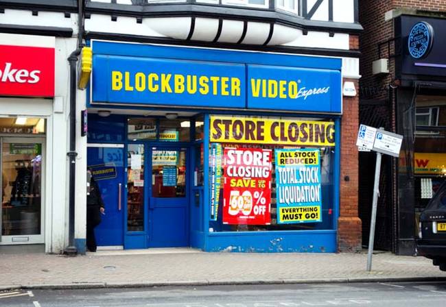 16. Renting VHS tapes from video rental stores if you wanted to see a movie at home