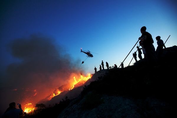 24.) Fire crews in Norway.