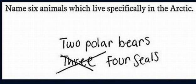 Now THAT'S test answer gold.