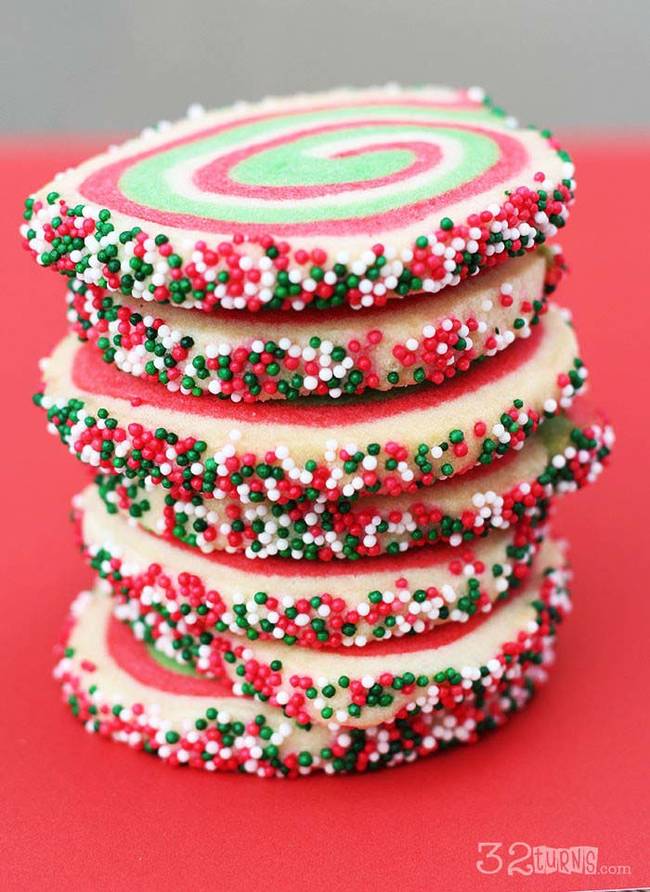 10.) Christmas Swirl Cookies