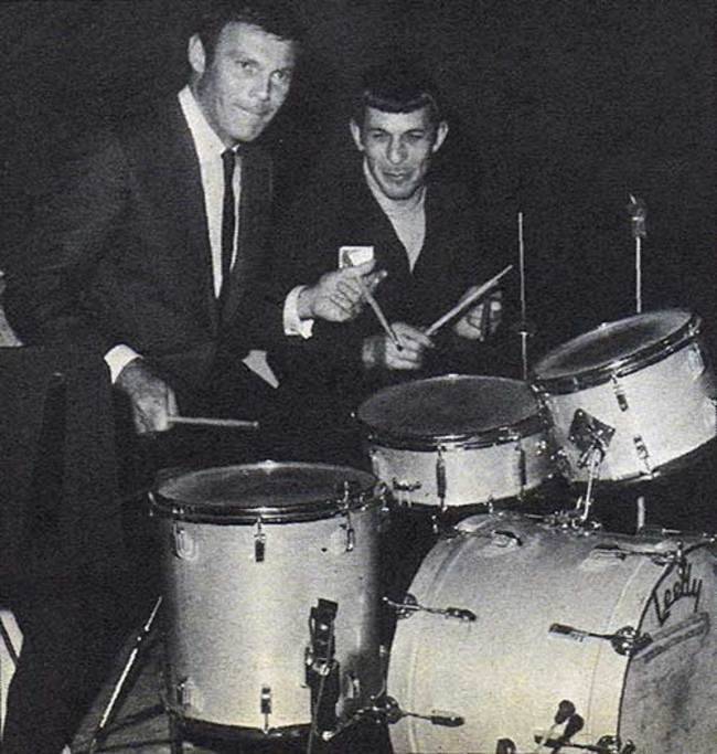 Adam West and Leonard Nimoy played the drums. 