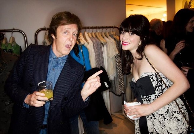 29. Paul McCartney and Zooey Deschanel