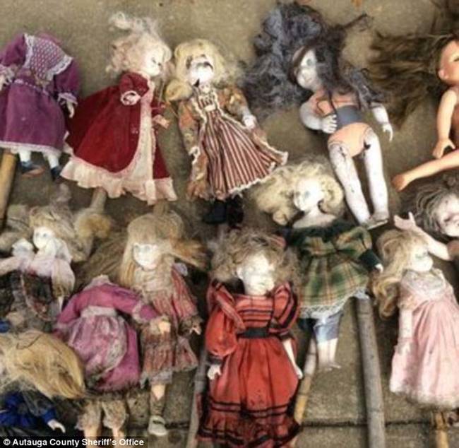 Despite the sinister appearance of the dolls, police suspect the motive to be more mischievous than anything else.