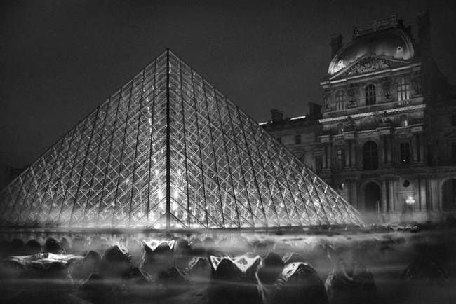 The eggs from <i>Aliens</i> outside of the Louvre.