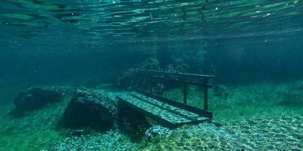 2.) A park in Austria is submerged in water every year: Each spring, Green Lake Park in Styria is submerged under 30 feet of water. The water is a result from melting snow and ice in nearby mountains.