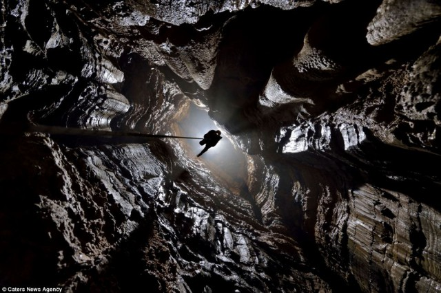 Venturing into the caves is an epic journey... one you shouldn't take if you're afraid of heights.