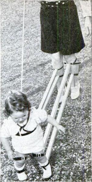 1939: Baby Walker. If guiding your child by hand on how to take their first steps feels a little too lovely-dovey for you, this invention could have been the solution. Not only are the child's legs strapped in sync with your own, but a harness and leash allows you to keep them upright...From a distance.