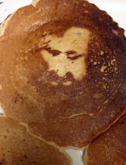 Jesus in a pancake, courtesy of The Cowgirl Cafe in April of this year.