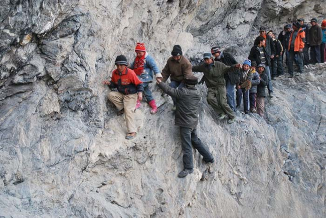 7.) Pili, China - These kids have a dangerous 125-mile journey through the mountains before they reach their boarding school.