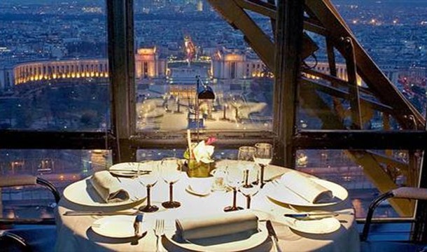 3. Le Jules Verne, France: Situated at the top of the Eiffel Tower, you can't beat this view of Paris.