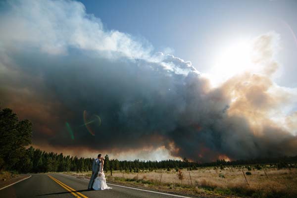 Luckily, the Wolbers were still able to have an outdoor ceremony they'll never forget.